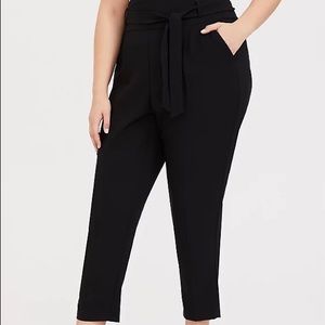 Torrid Black Tie Front Tapered Challis Pant Plus Size 3